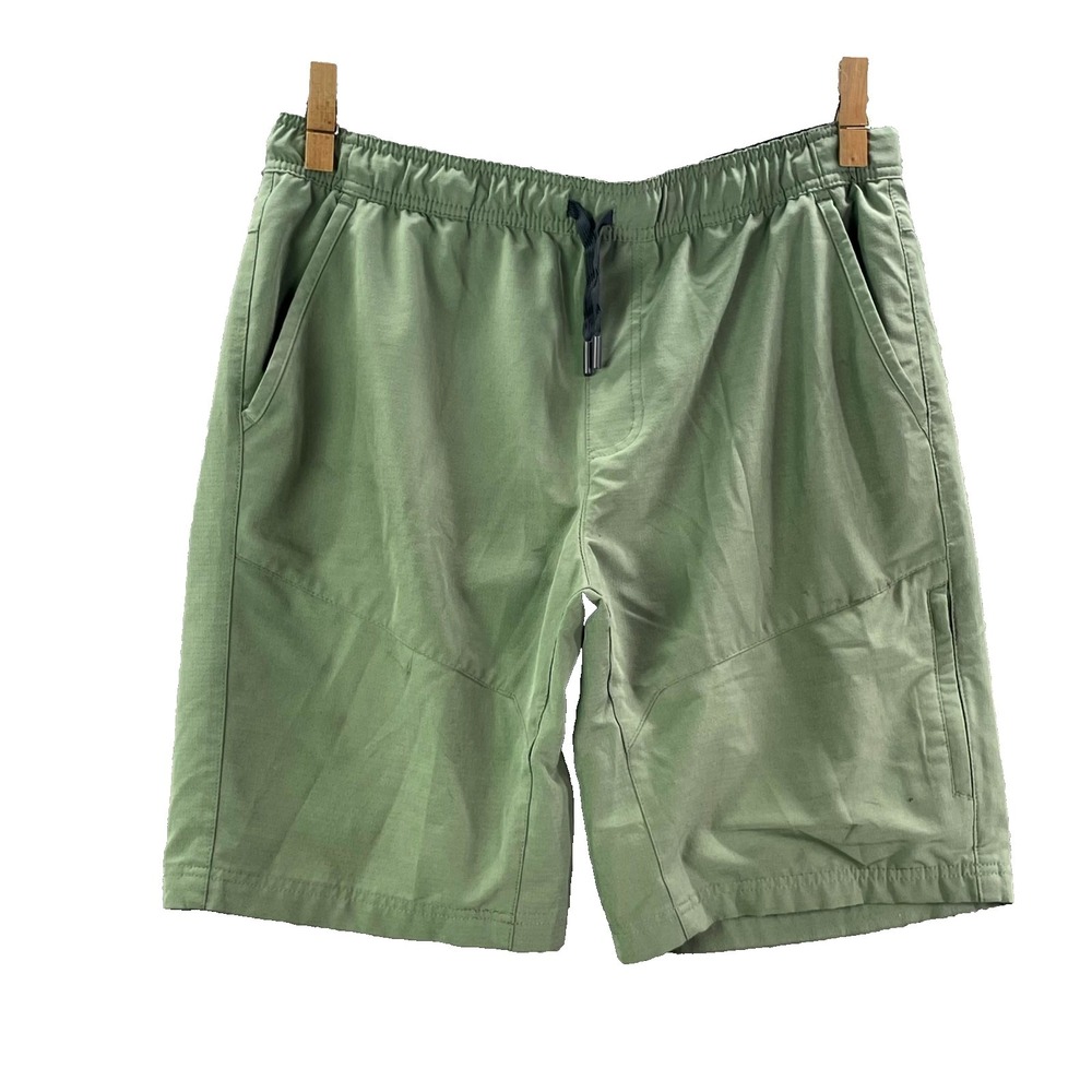 Gerry Utility Shorts Men Large Green Stretch Athletic Walking Hiking Cargo Trail